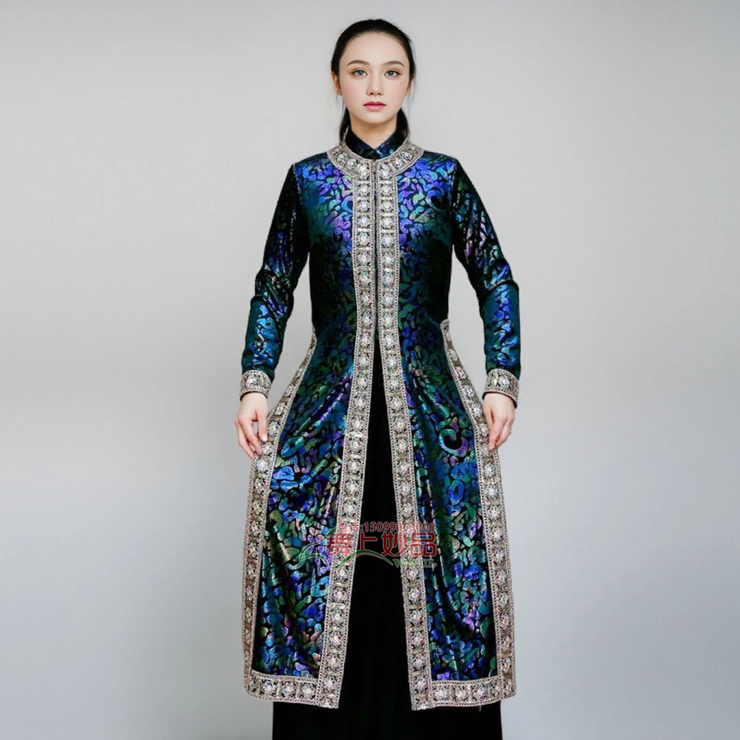舞上妙品59新疆维吾尔族民族舞蹈演出服装广场舞台韩国绒表演服饰