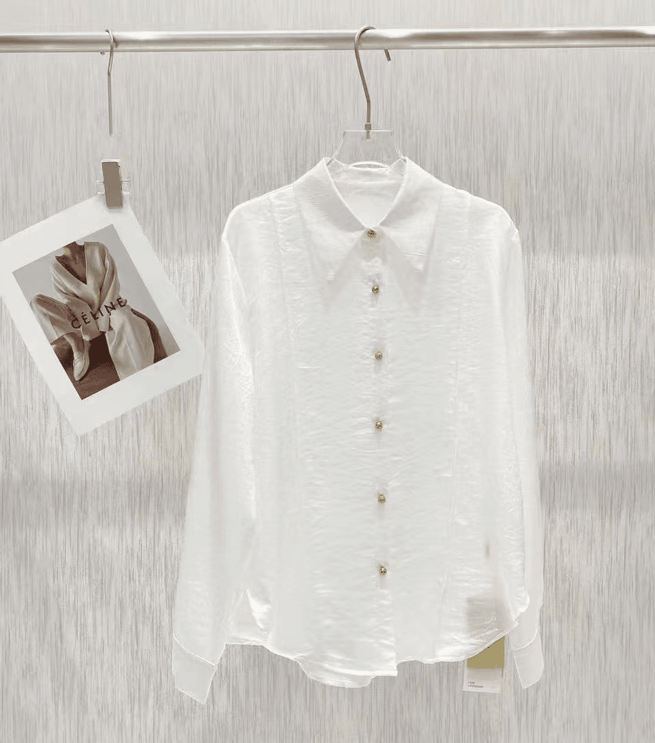 【5027】CR家新款纯色长袖衬衫1121