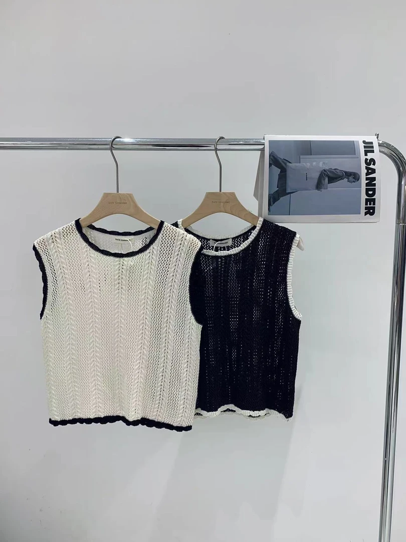 韩国首尔DATE家撞色套头背心1311