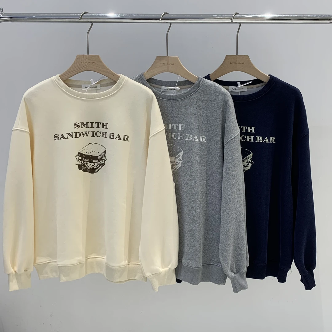 韩国首尔DATE家面包奶酪卫衣8382