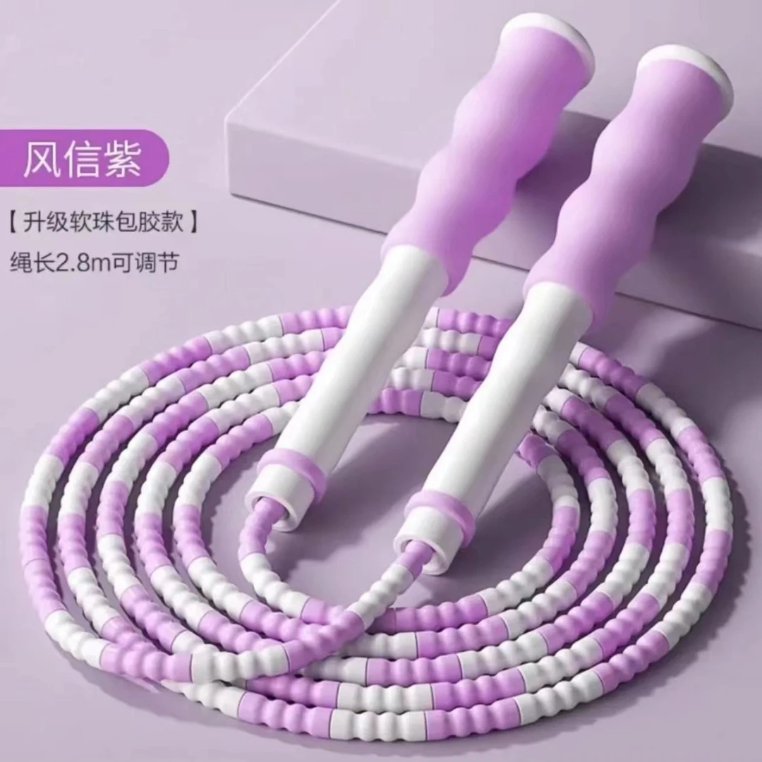 满毅升级款珠儿童成人初学者可调节竹节新款跳绳珠竹节跳绳不打结