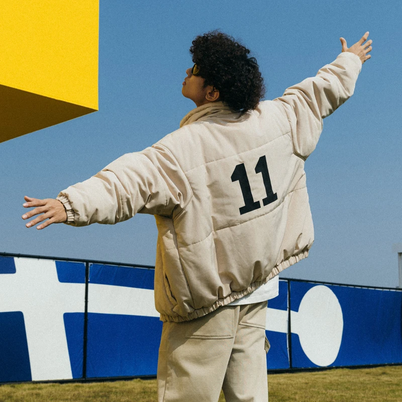 【秋冬热卖】潮牌US17潮流重磅尼龙棉服棉衣夹克运动保暖外套