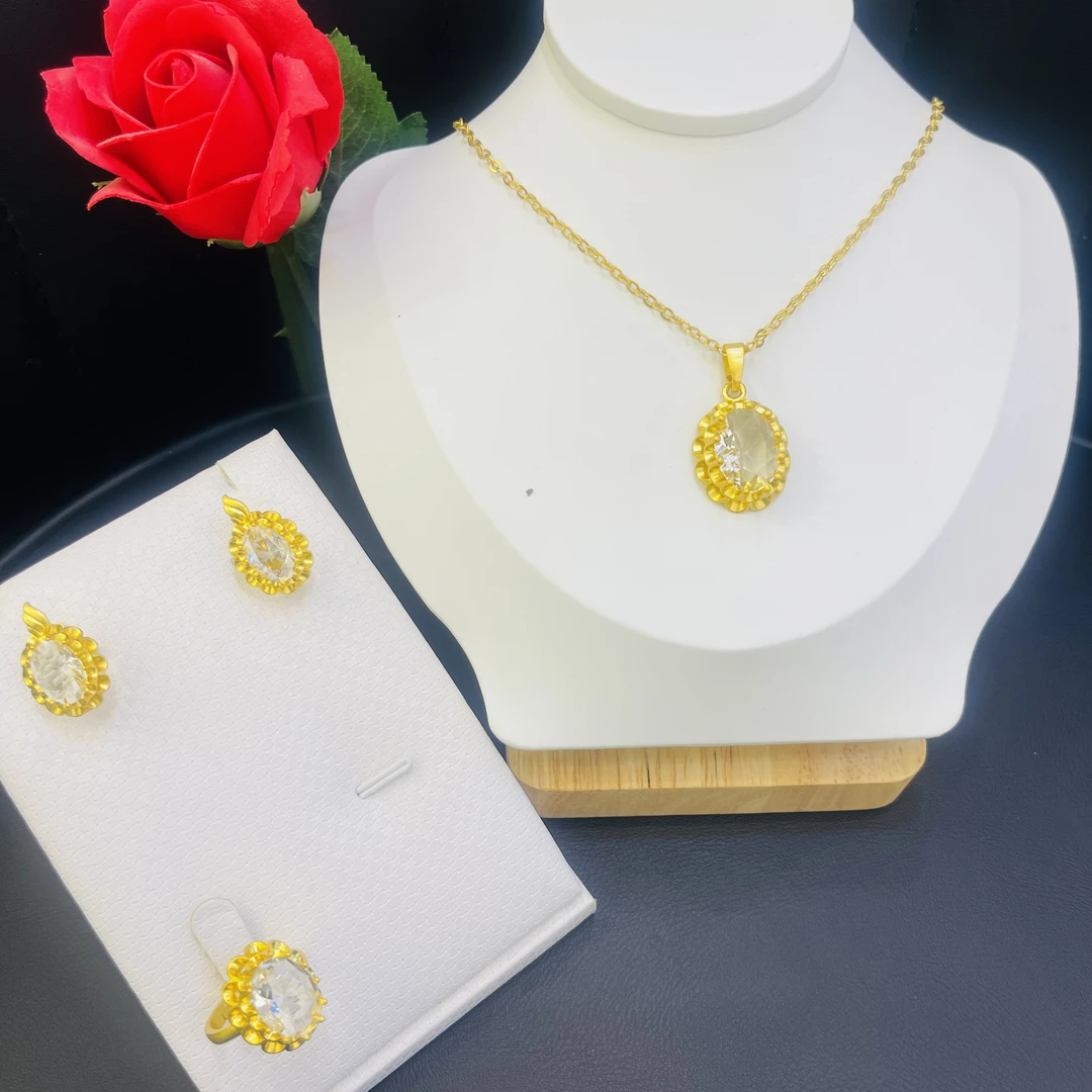 铜合金项链 女款时尚كۇزلۇك套装三件套26号