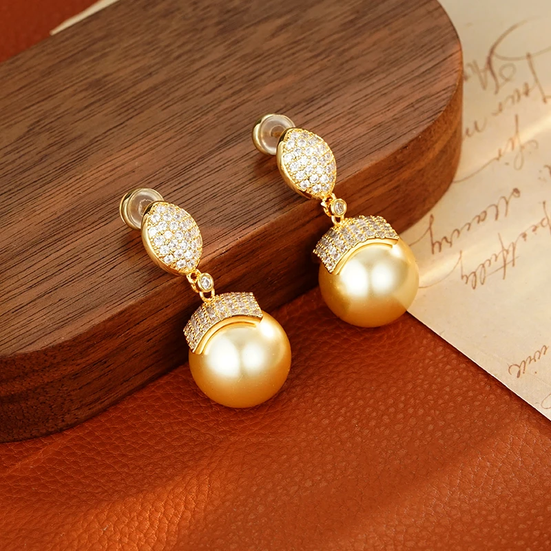 铜合金合成锆石耳饰 5867【回眸一瞬】经典气质简约优雅百搭耳环