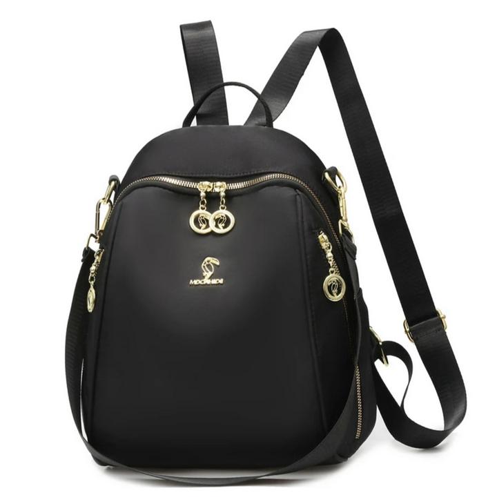 【现货现发】（底长26cm高34cm厚16cm）时尚百搭大容量双肩包077黑