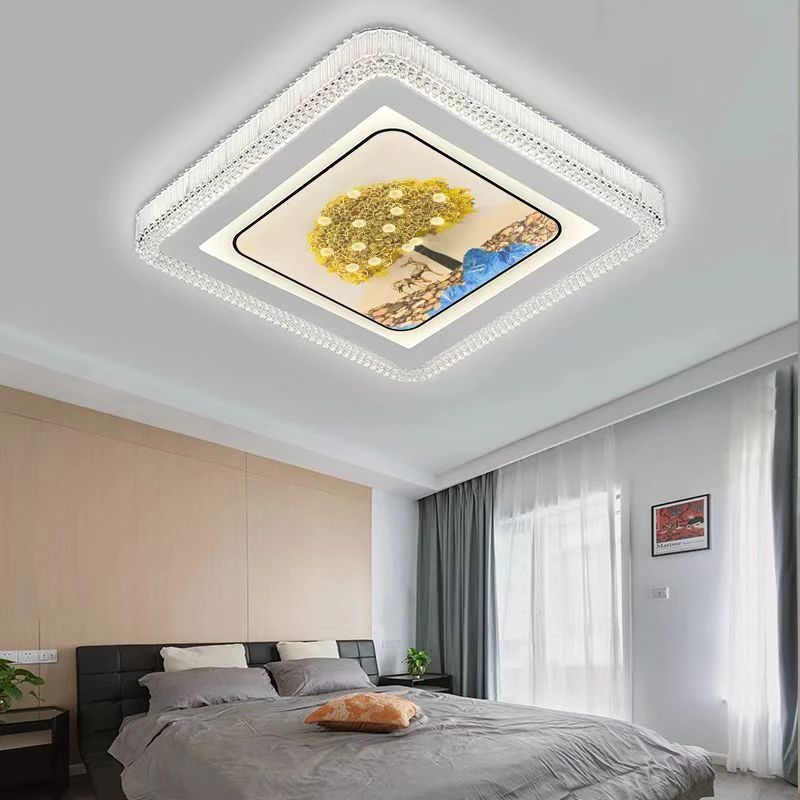 2024爆款餐厅走廊大气大厅发财树卧室灯高端超亮家用水晶吸顶灯