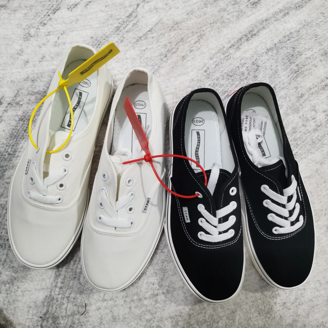 男士夏季透气百搭黑色系带帆布鞋小白鞋a16