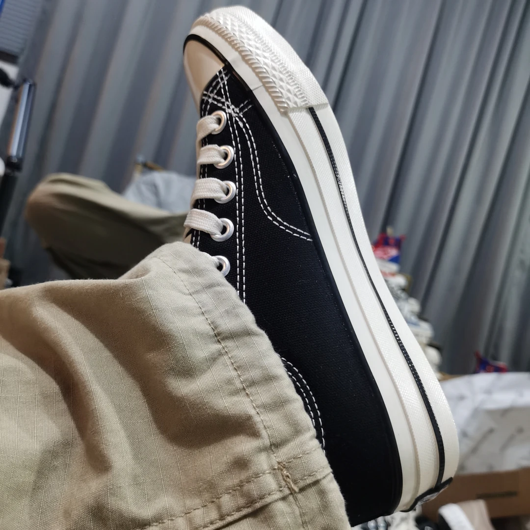 (加棉)197o经典黑色加绒低帮帆布鞋187