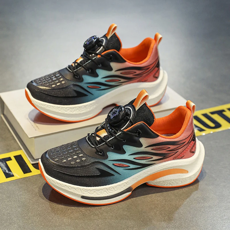 秋冬旋转扣运动鞋休闲鞋厚底百搭男女童鞋大童潮鞋P15