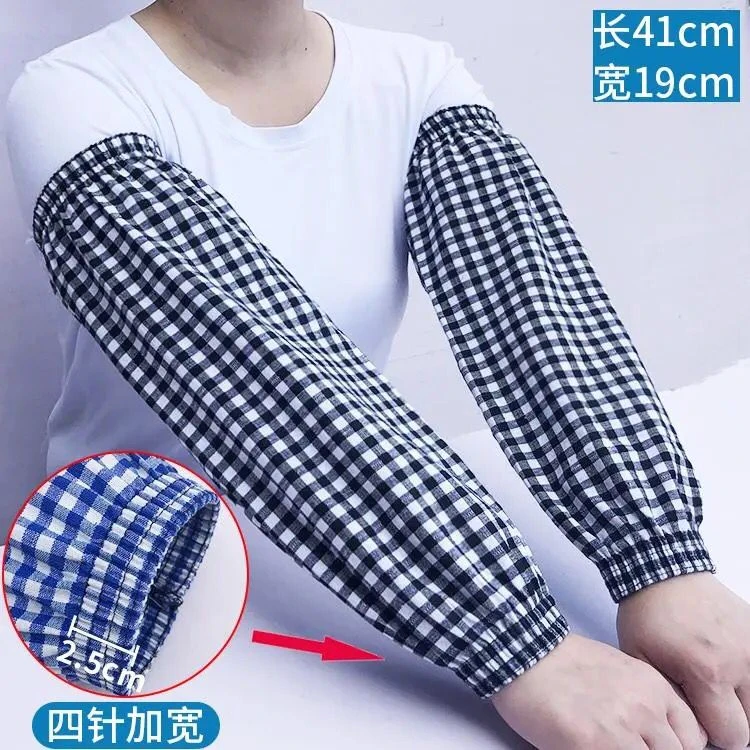 纯棉袖套男女加长款全棉清洁护袖成人工作防晒防油污劳保手臂套袖