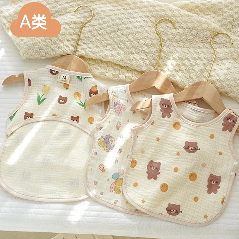 A类婴儿肚兜夏季薄款护肚衣纯棉纱布男女宝宝夏天背心防着凉肚围