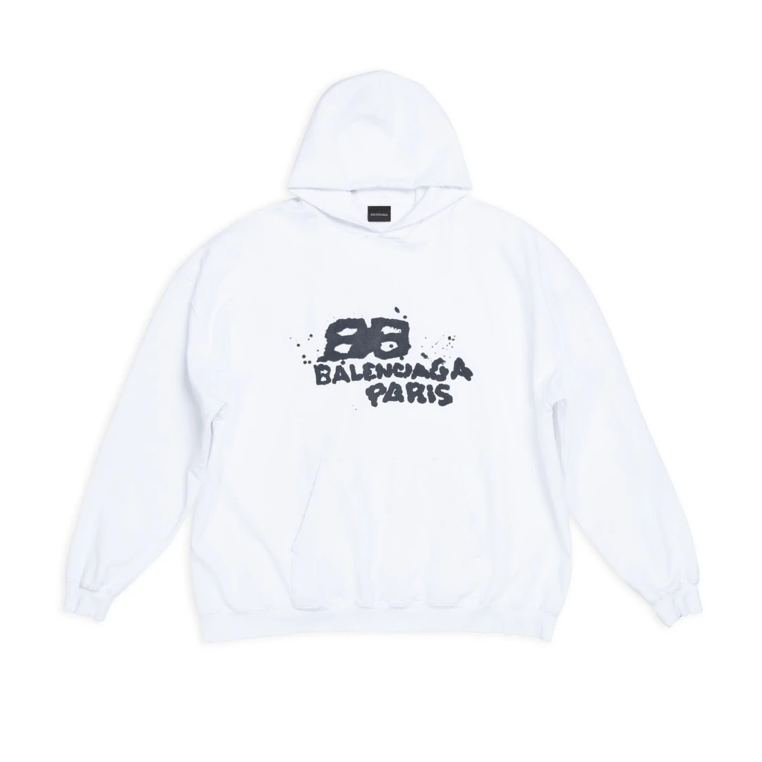 全新未使用 Balenciaga/巴黎世家 专柜折扣季 BB标连帽卫衣 3-4周
