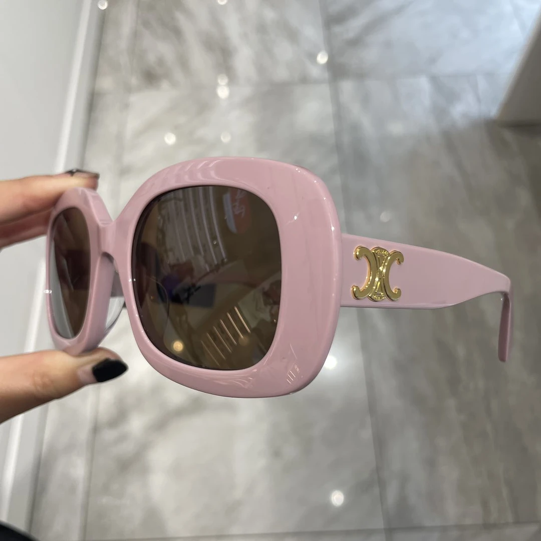 全新未使用 Celine/思琳 /粉色圆圈镜腿标/墨镜