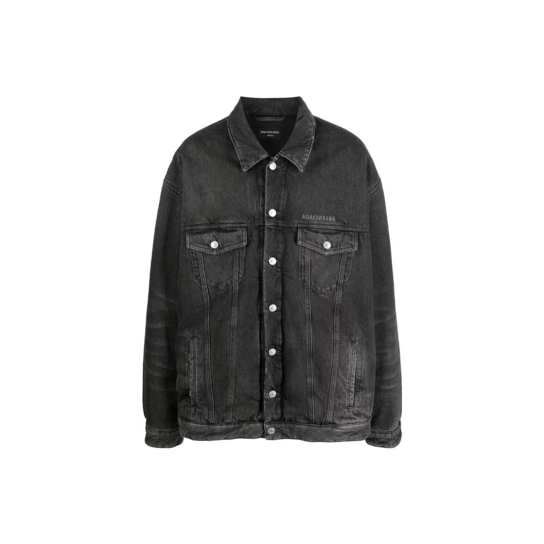 全新未使用 Balenciaga/巴黎世家 奥莱 字母标牛仔棉服外套 3-4周