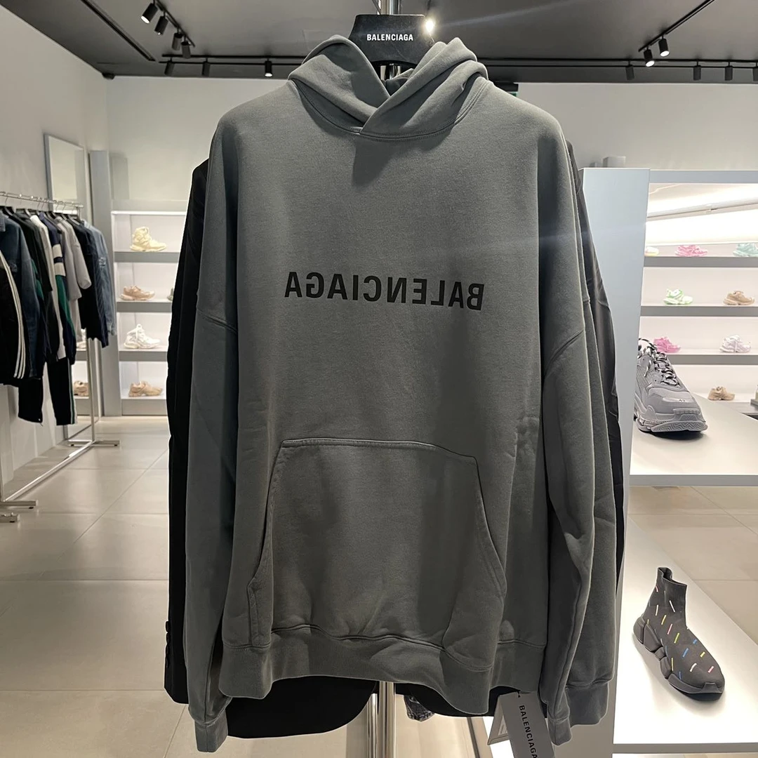 全新未使用 Balenciaga/巴黎世家 奥莱 镜像连帽卫衣 3-4周到