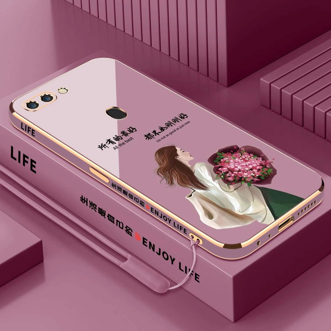 OPPOR15手机壳刚刚好挂绳防摔电镀软硅胶超薄时尚镜头保护套轻奢