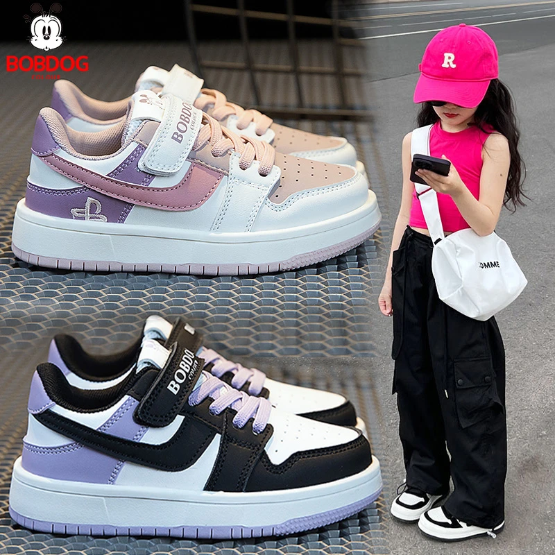 巴布豆卡乐女童板鞋春秋新款品牌童鞋6-12岁爆款男童休闲板鞋