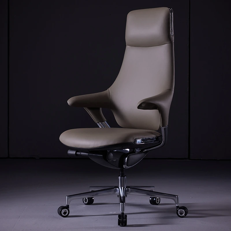 bogese伯格森轻奢简约现代真皮久坐皮椅老板办公椅头层牛皮舒适