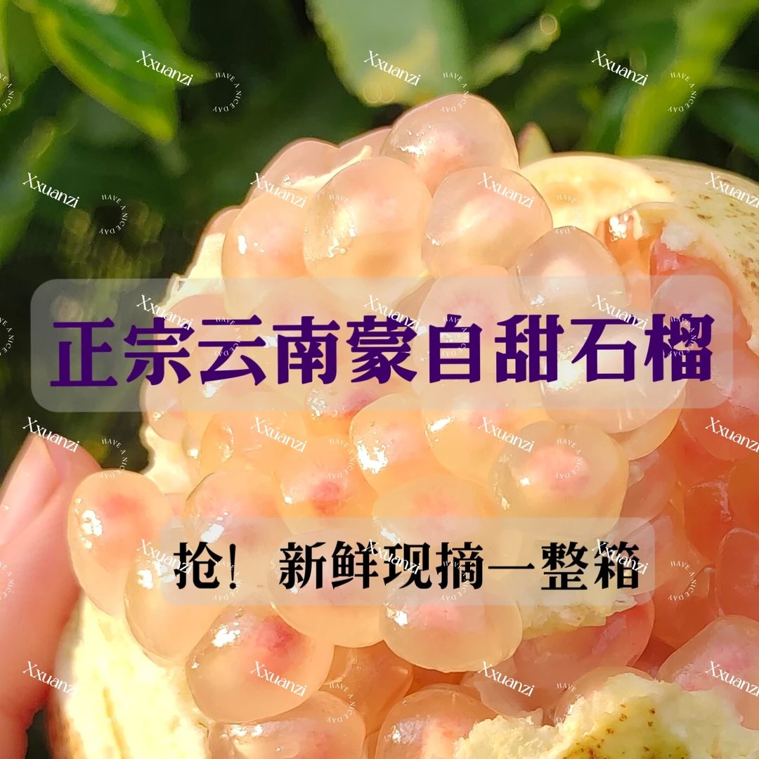 【云南蒙自石榴】甜石榴孕妇水果正宗云南薄皮石榴非1/3/5/10斤