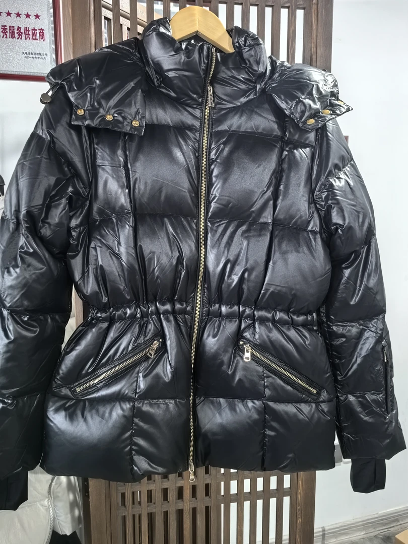 女士连帽加厚防泼水鹅绒滑雪服