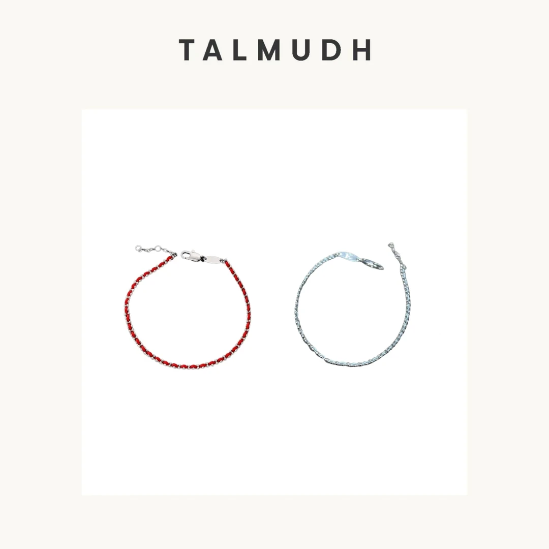 合成金属手链 T/A 灼灼其华 红蓝手链手工百搭简约编织小众1301