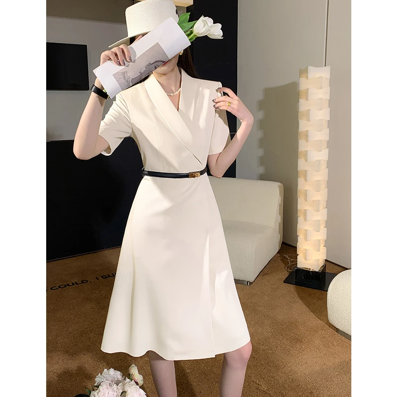 【轻奢】职业连衣裙夏季2025新款气质裙子小众设计御姐风西装裙
