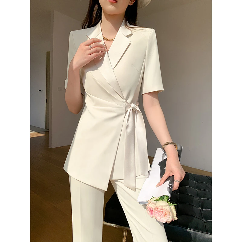 【轻奢】百搭夏季西装套装女薄款2023新款干练优雅透气高端西服外