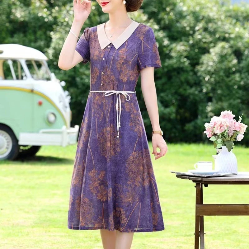 【301-400】2025新款气质修身显瘦短袖连衣裙集合链接