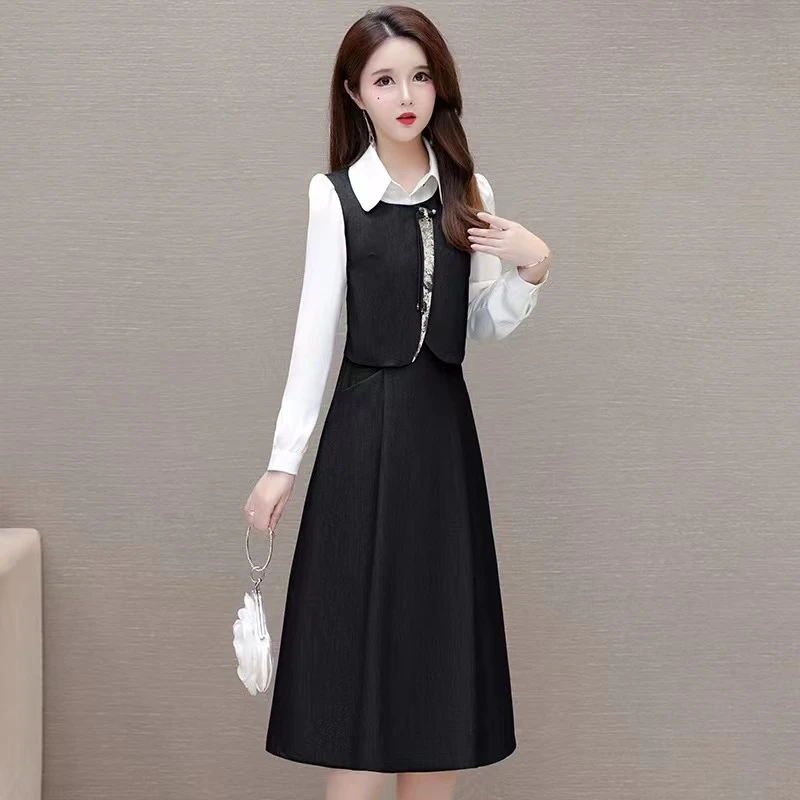 【Z985】2025女神新款时尚小香风气质显瘦减龄春秋连衣裙