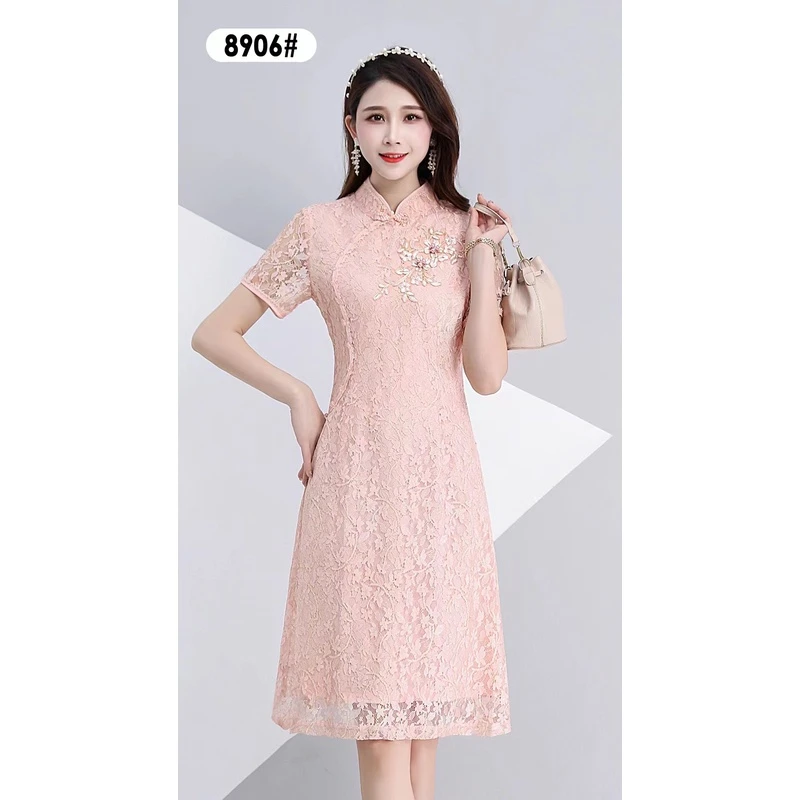 【Z312】2024旗袍新款时尚高端气质修身显瘦连衣裙【直播间实物为准】