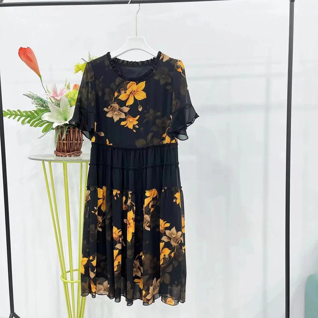 【Z354】2023新款时尚修身高端气质收腰洋气连衣裙【直播间实物为准】