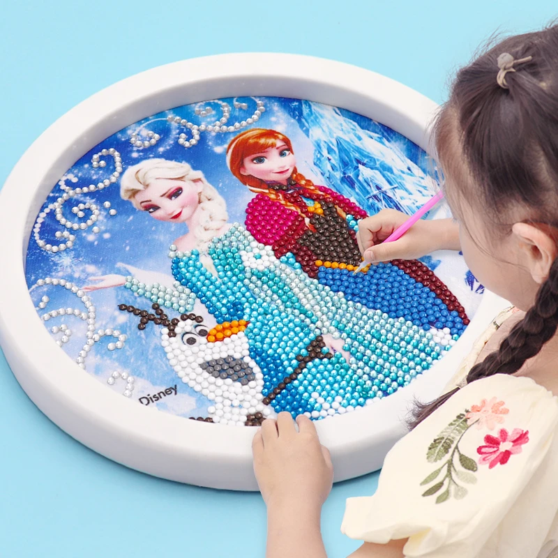 儿童钻石贴画diy手工制作材料包女孩卡通创意贴钻益智水晶点钻画