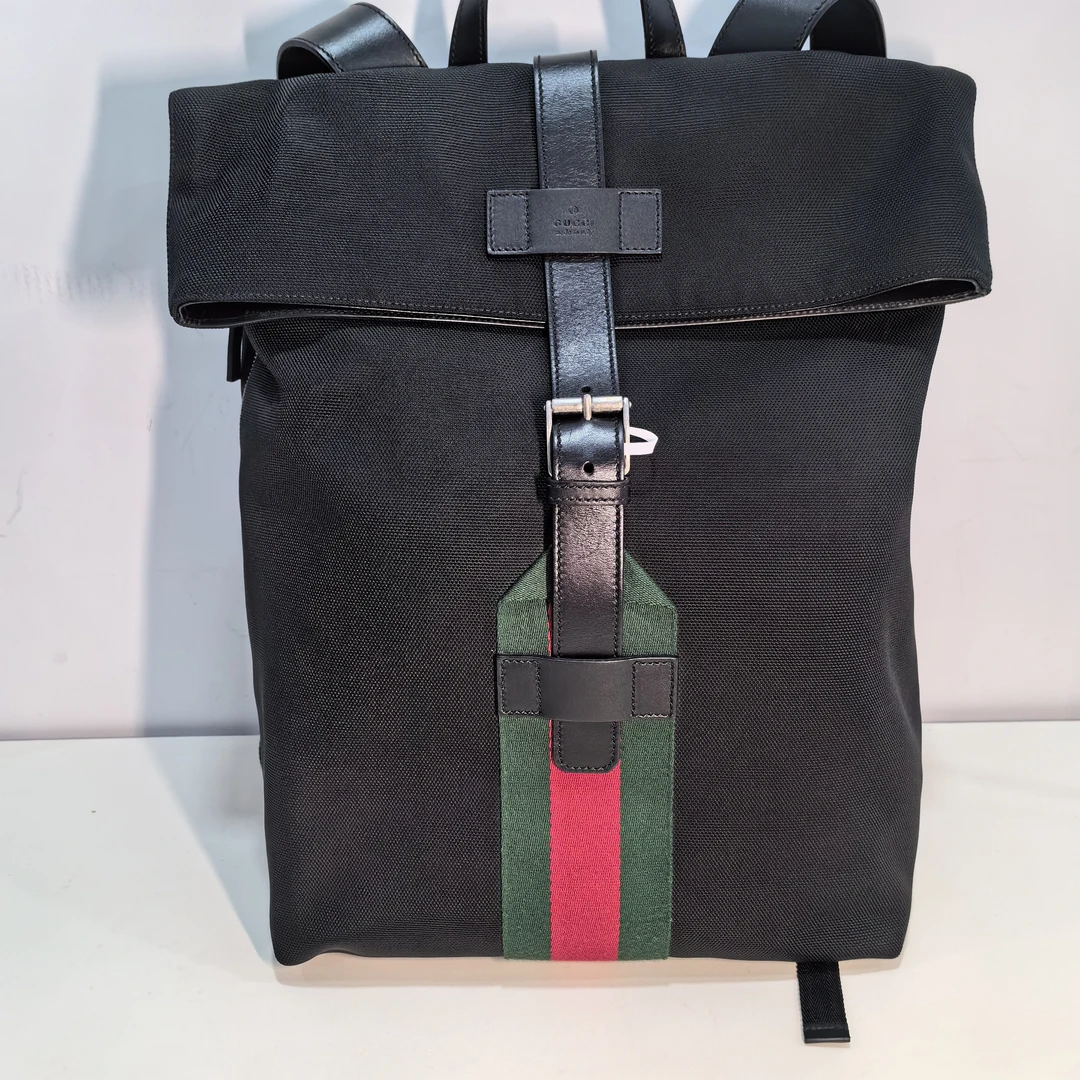 99新 GUCCI/GUCCI 98新古驰帆布双肩包