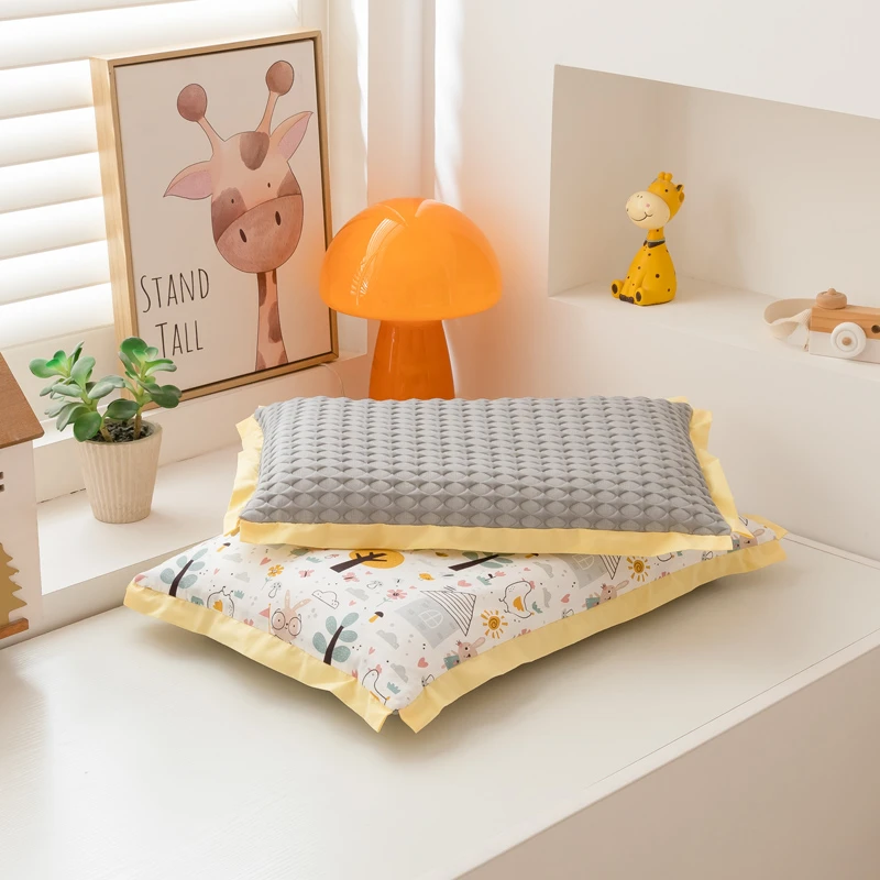 凉感全棉带边双面儿童幼儿园宿舍卡通枕