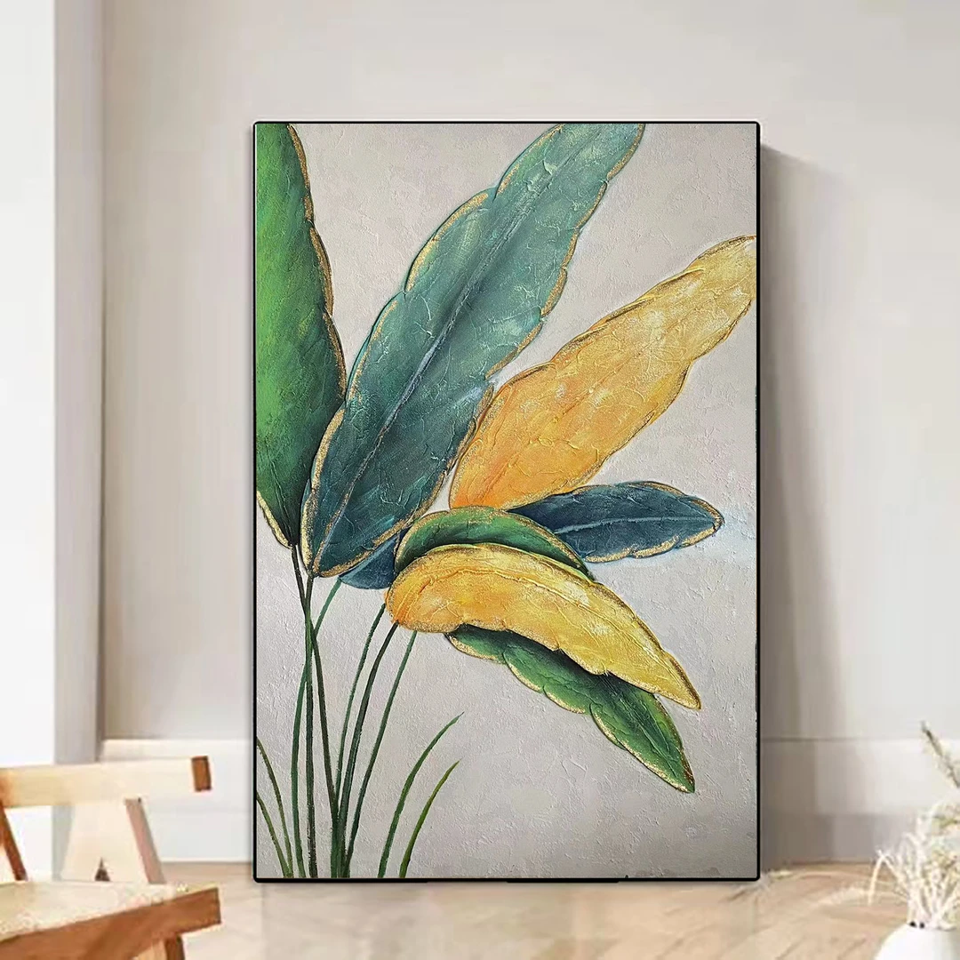 XG 644 手绘油画抽象玄关装饰画玄关落地画轻奢背景手绘简约单幅