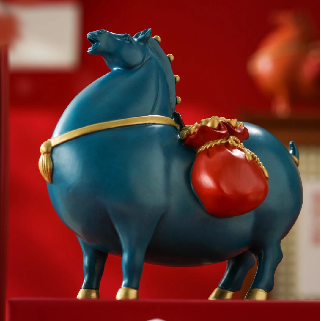彩铜工艺品-马上有钱（中号）高档室内创意中式玄关动物轻奢摆设