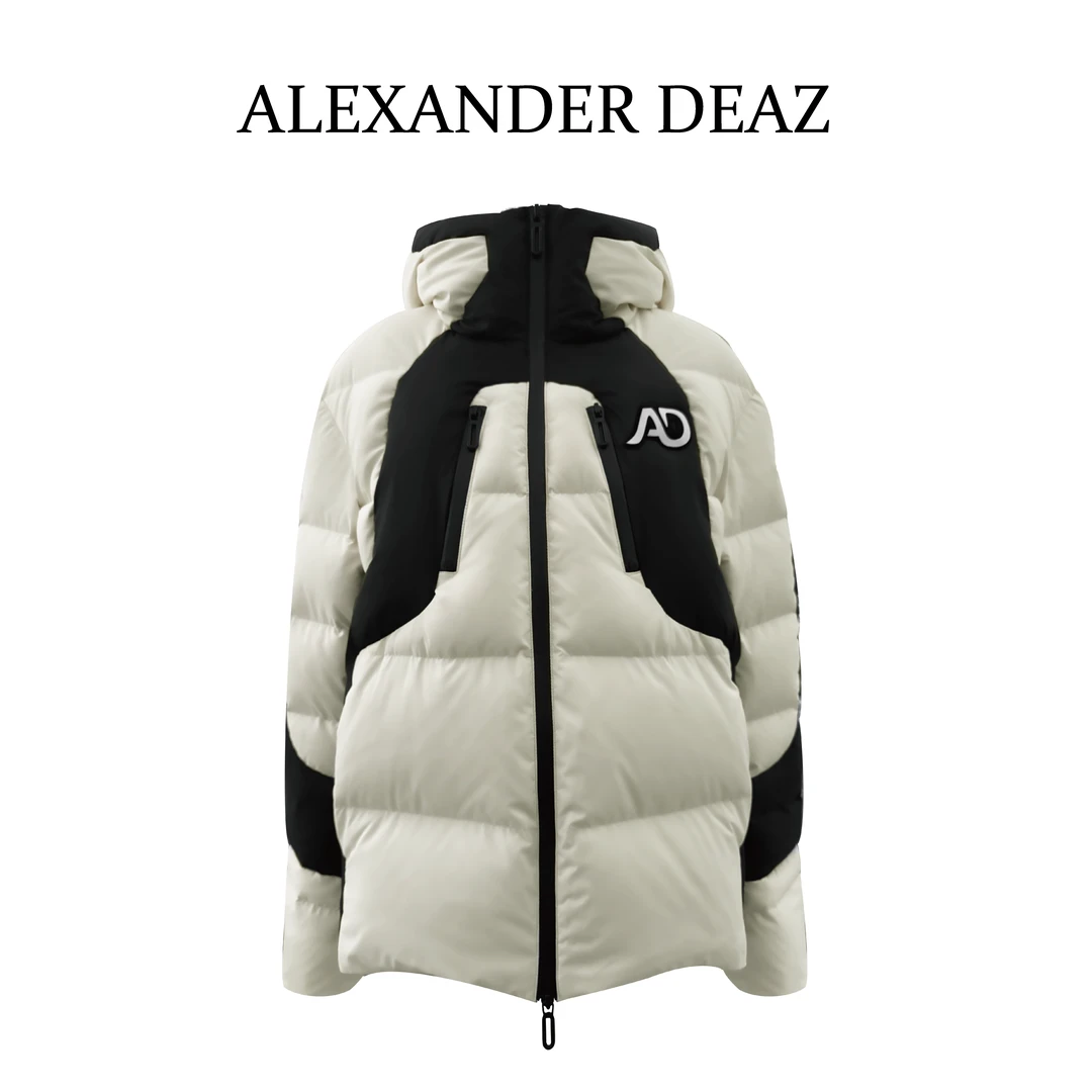 【会会主理】2025冬季新款熊猫拼色休闲连帽情侣绒外套A8063