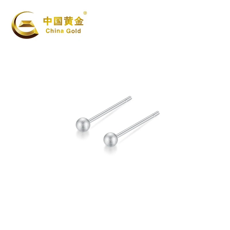 足银耳饰  银光珠养耳小巧耳钉百搭养（ZY）