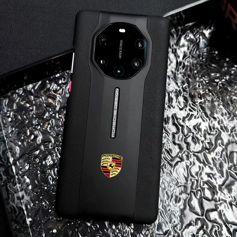 适用华为mate40RS保时捷手机壳高档商务纳帕真皮40rs典藏版保护套