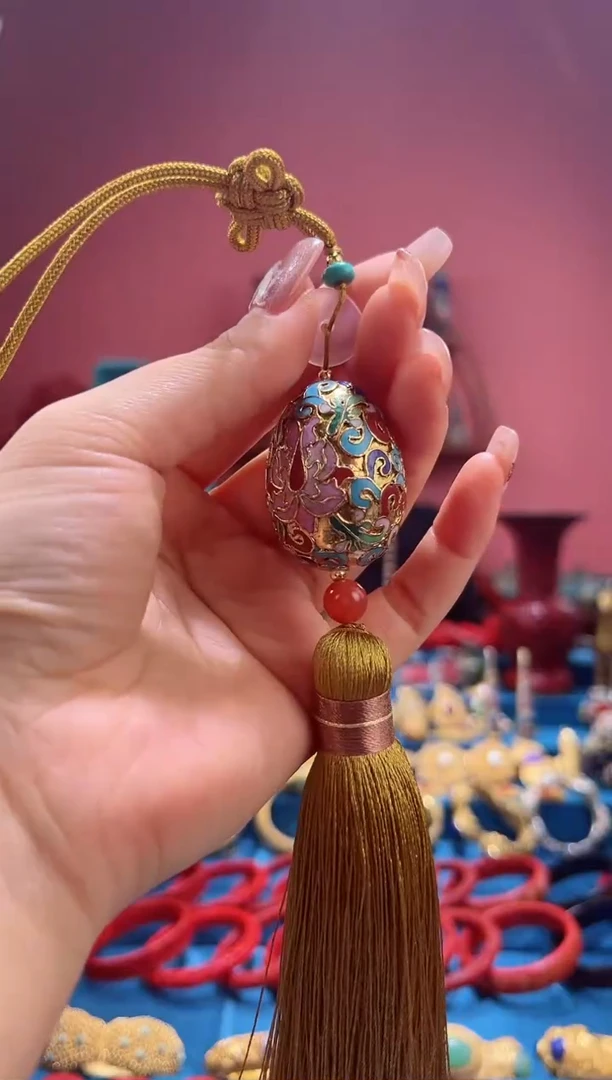 【闪购商品】青铜金地景泰蓝挂件