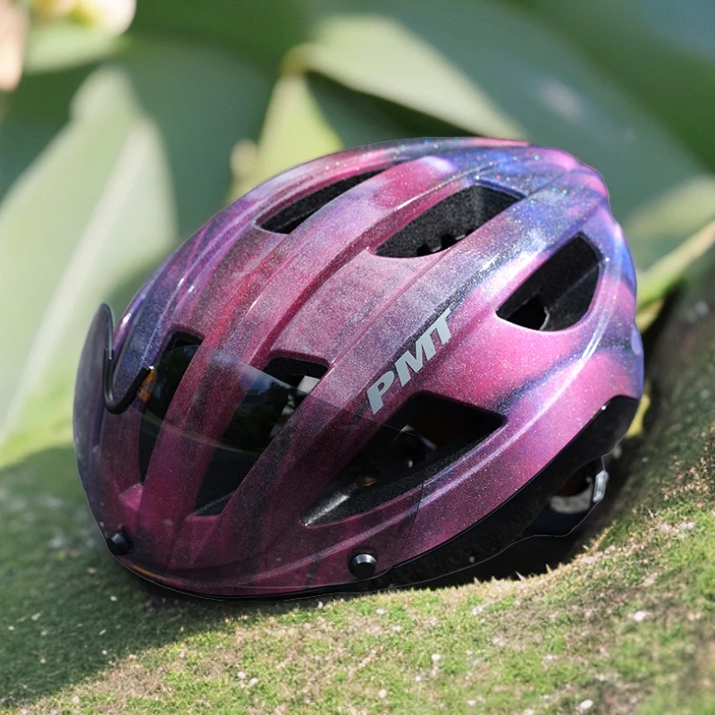 pmt头盔GOLF磁吸风镜骑行头盔自行车男女公路运动超轻防撞安全帽