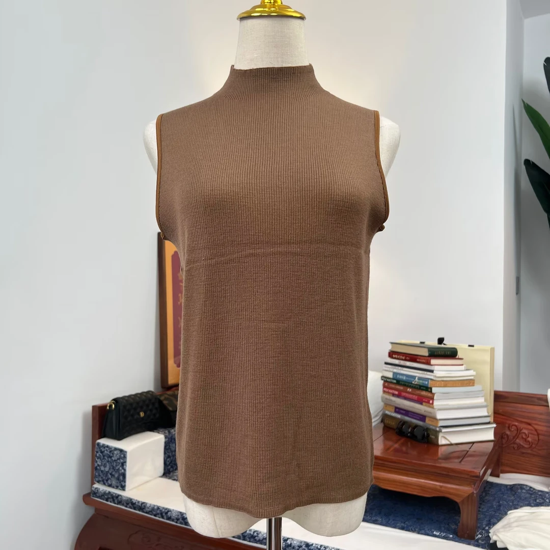 『』品叔&甄选 · 精纺羊毛无袖中领打底衫