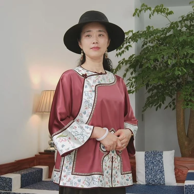 品叔&手工 · 桑蚕丝香云纱重缎手推绣太太服
