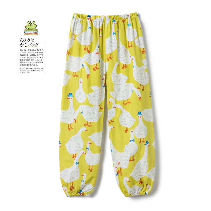 【孤品】全棉男女宝宝裤防蚊裤卡通夏季薄款透气灯笼裤舒束脚长裤