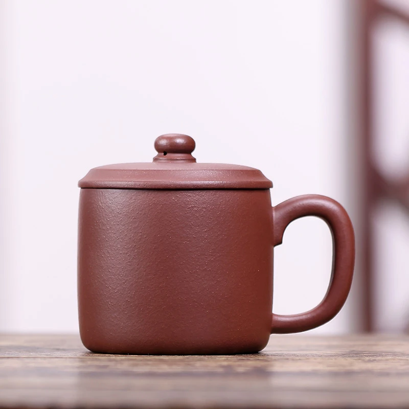 叶凡紫砂杯宜兴茶具大容量家用全手工带盖底槽清泡茶杯加厚茶杯