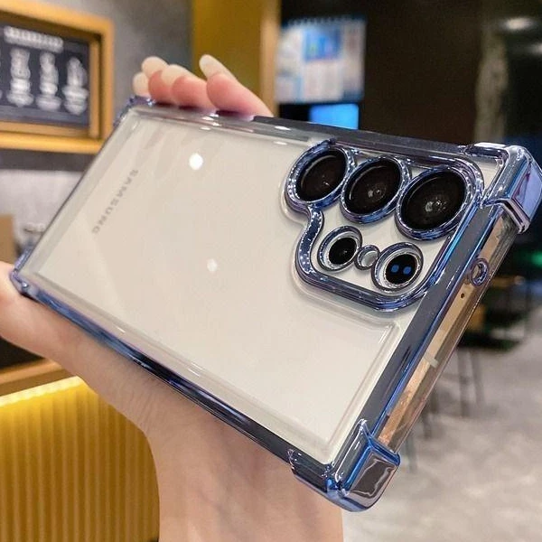 适用于三星A73,四角气囊A55防摔A54手机软壳A53新款S24全包镜头膜