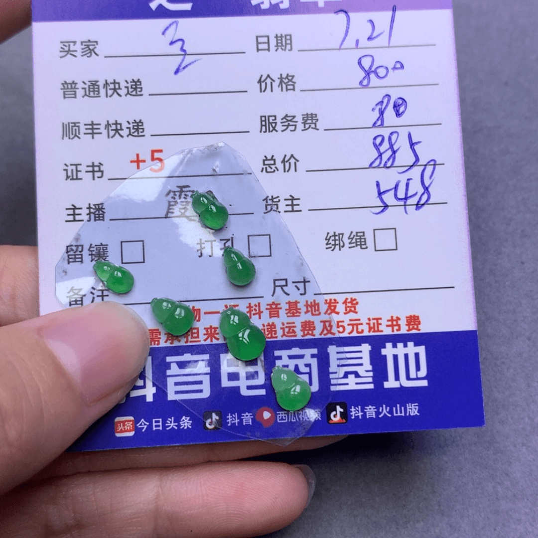 【闪购商品】翡翠颈饰未镶嵌豆**8