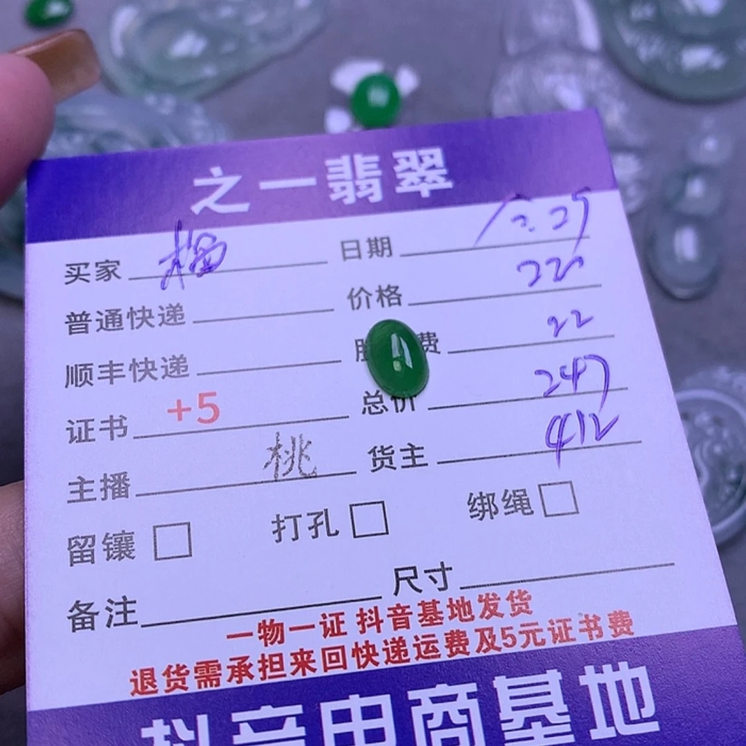 【闪购商品】翡翠颈饰未镶嵌榴****蜜