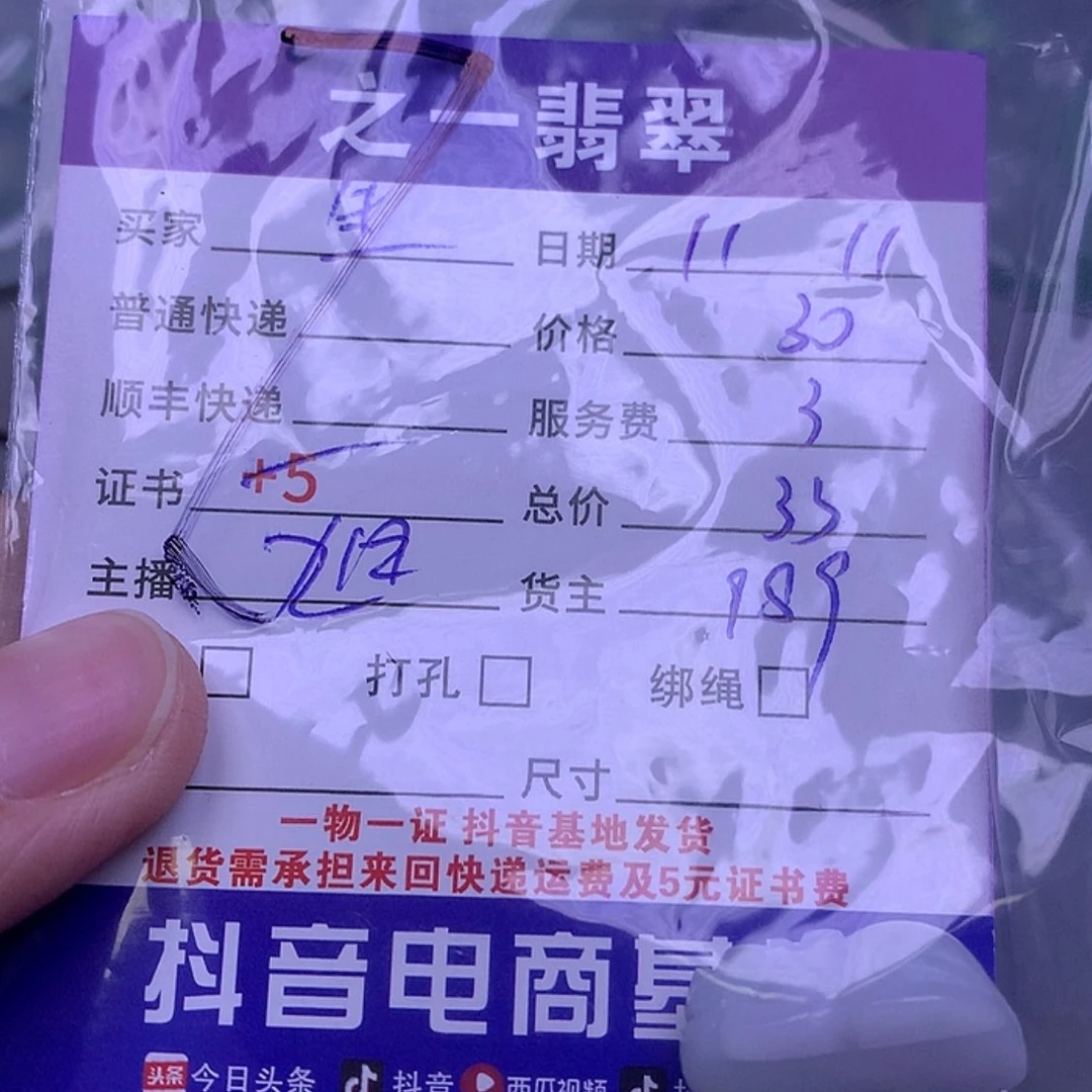 【闪购商品】翡翠挂件未镶嵌生**册