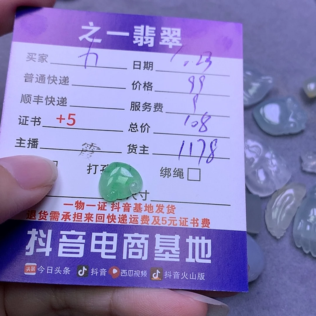 【闪购商品】翡翠颈饰未镶嵌小*袄
